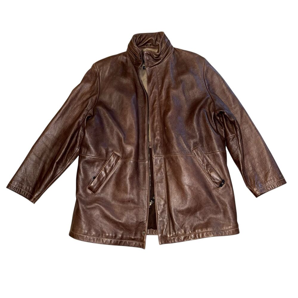 Wilsons Leather Pelle Studio Thinsulate Ultra Insulation Jacket Brown Size XL